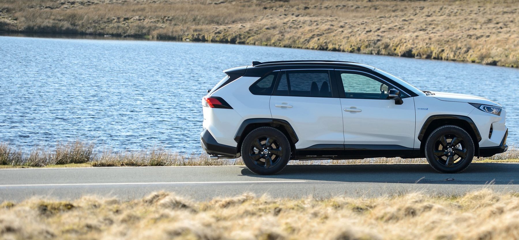 Toyota RAV4 Hybrid by a lake