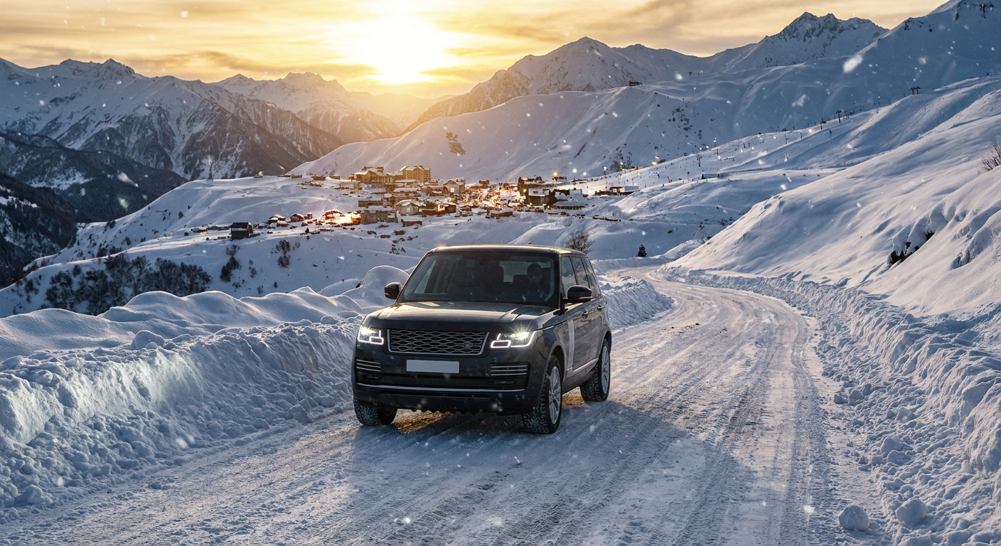 Winter road to Gudauri