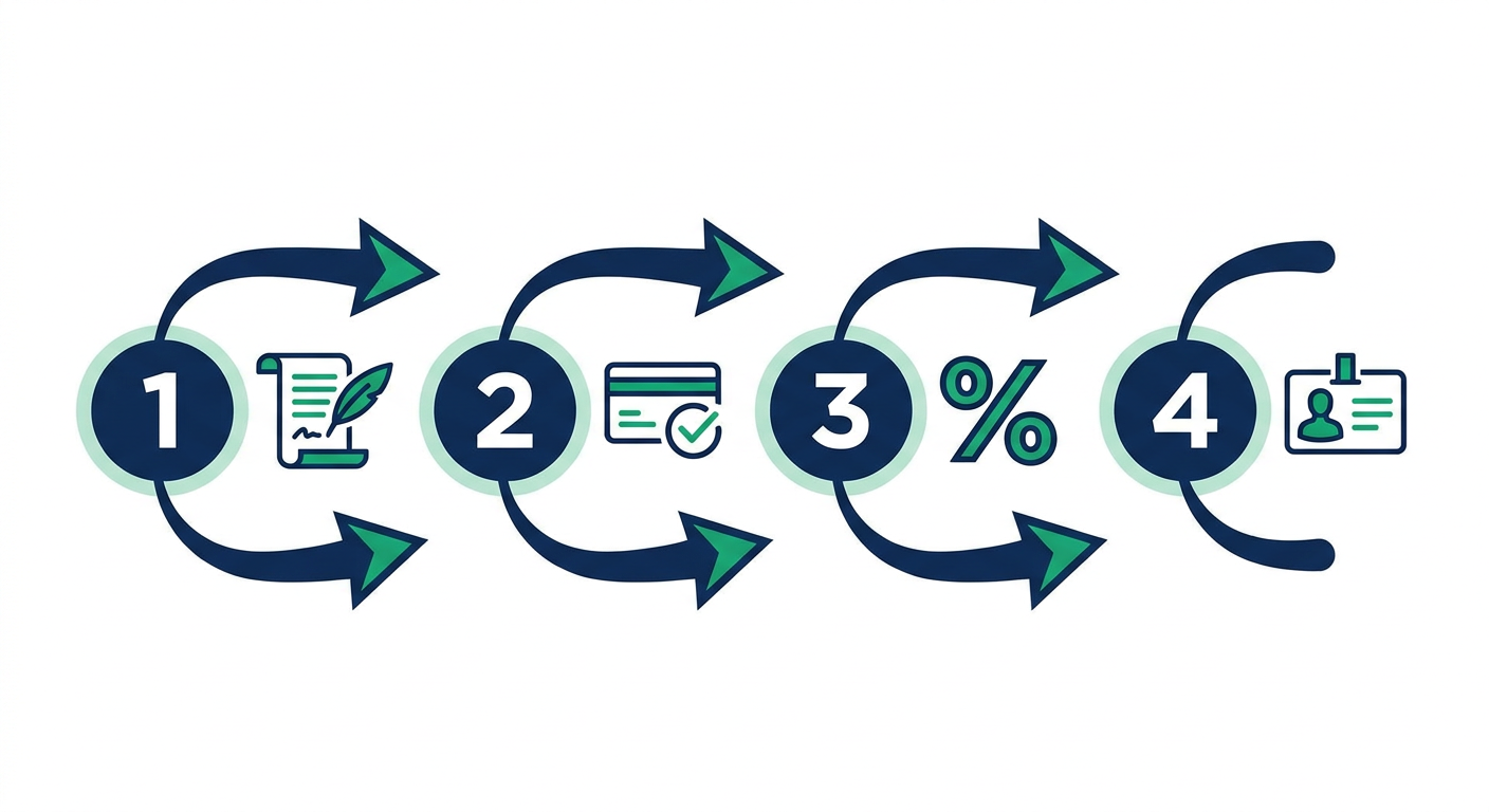 Four-step route diagram