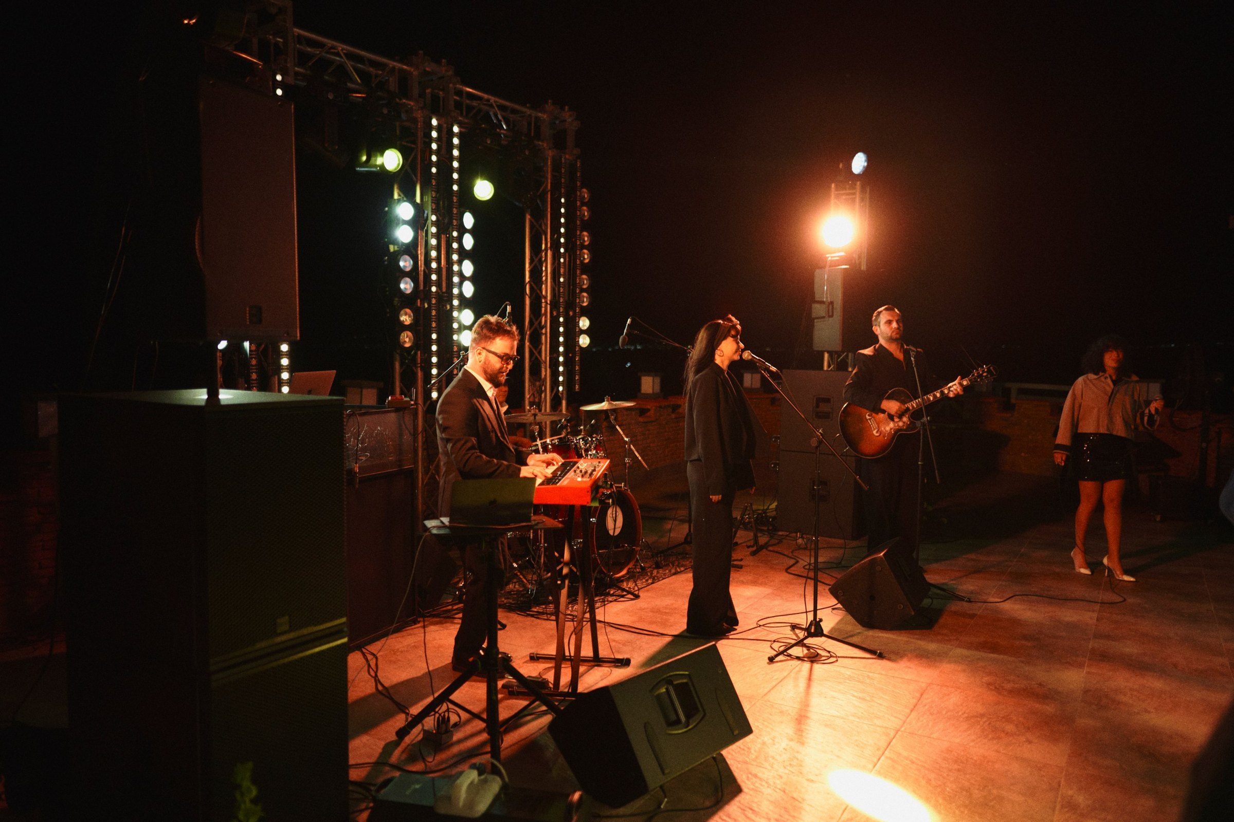 The live band holds the floor