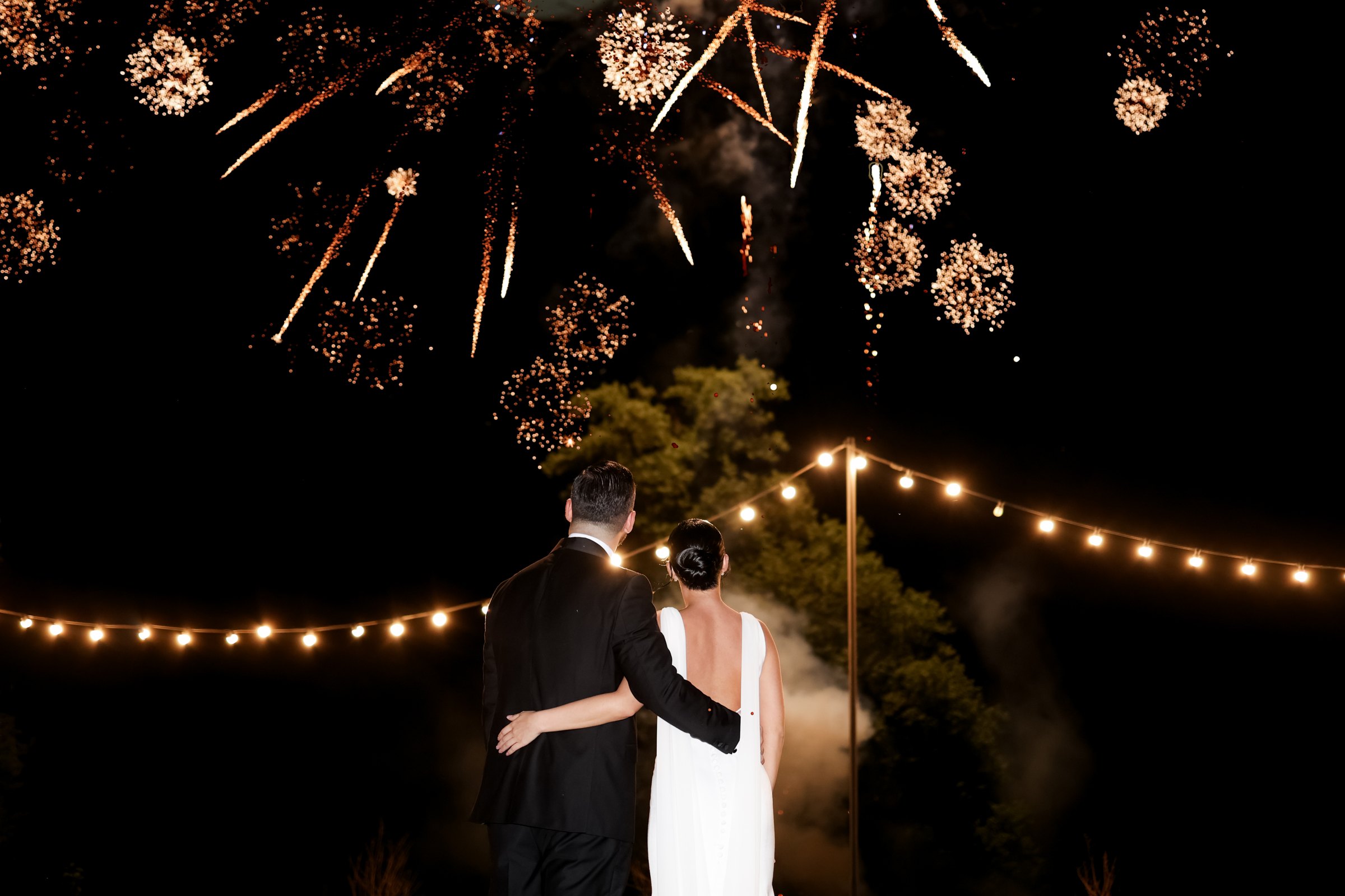 Fireworks over the garden close the night