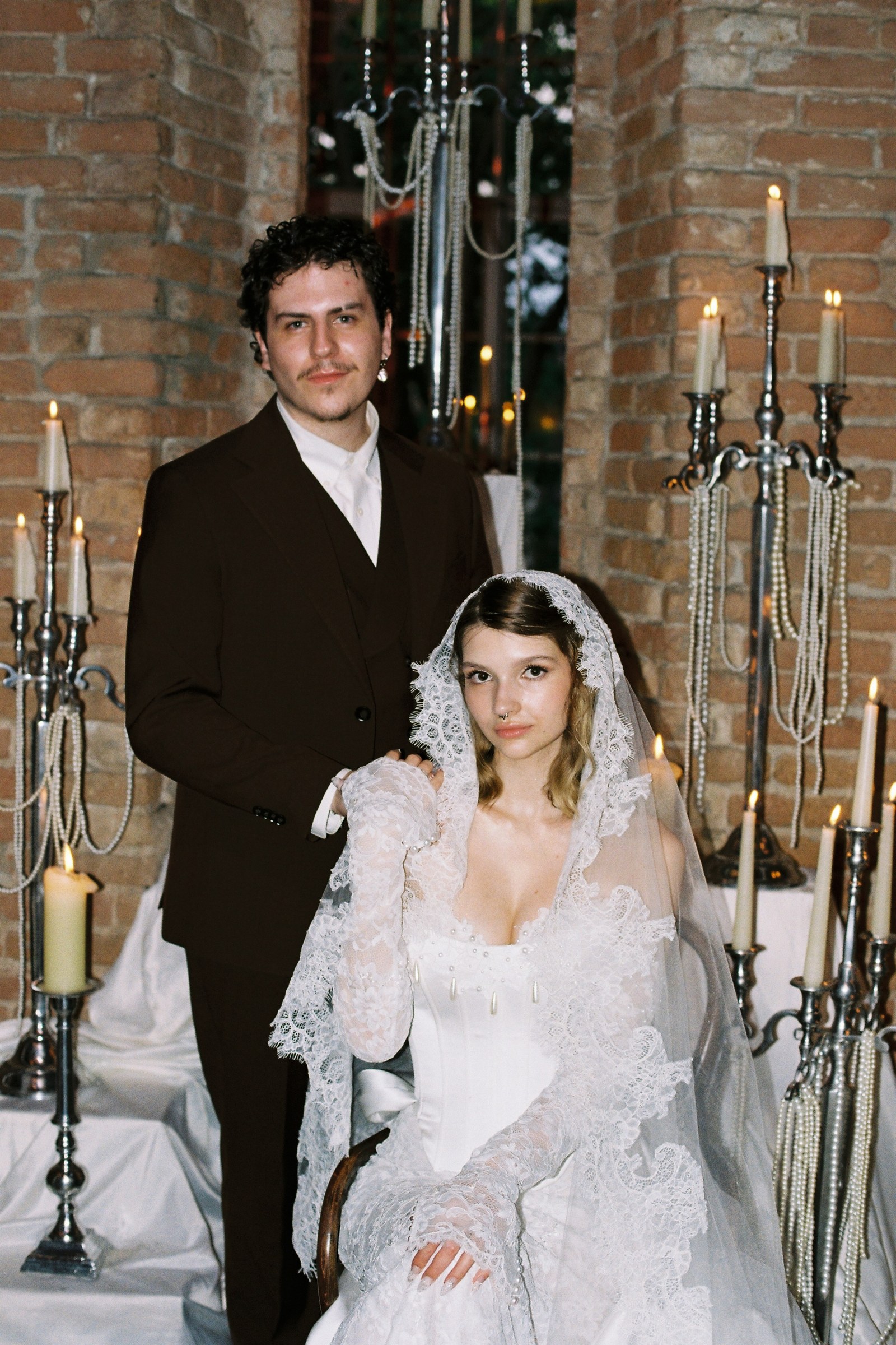 The couple in candlelight