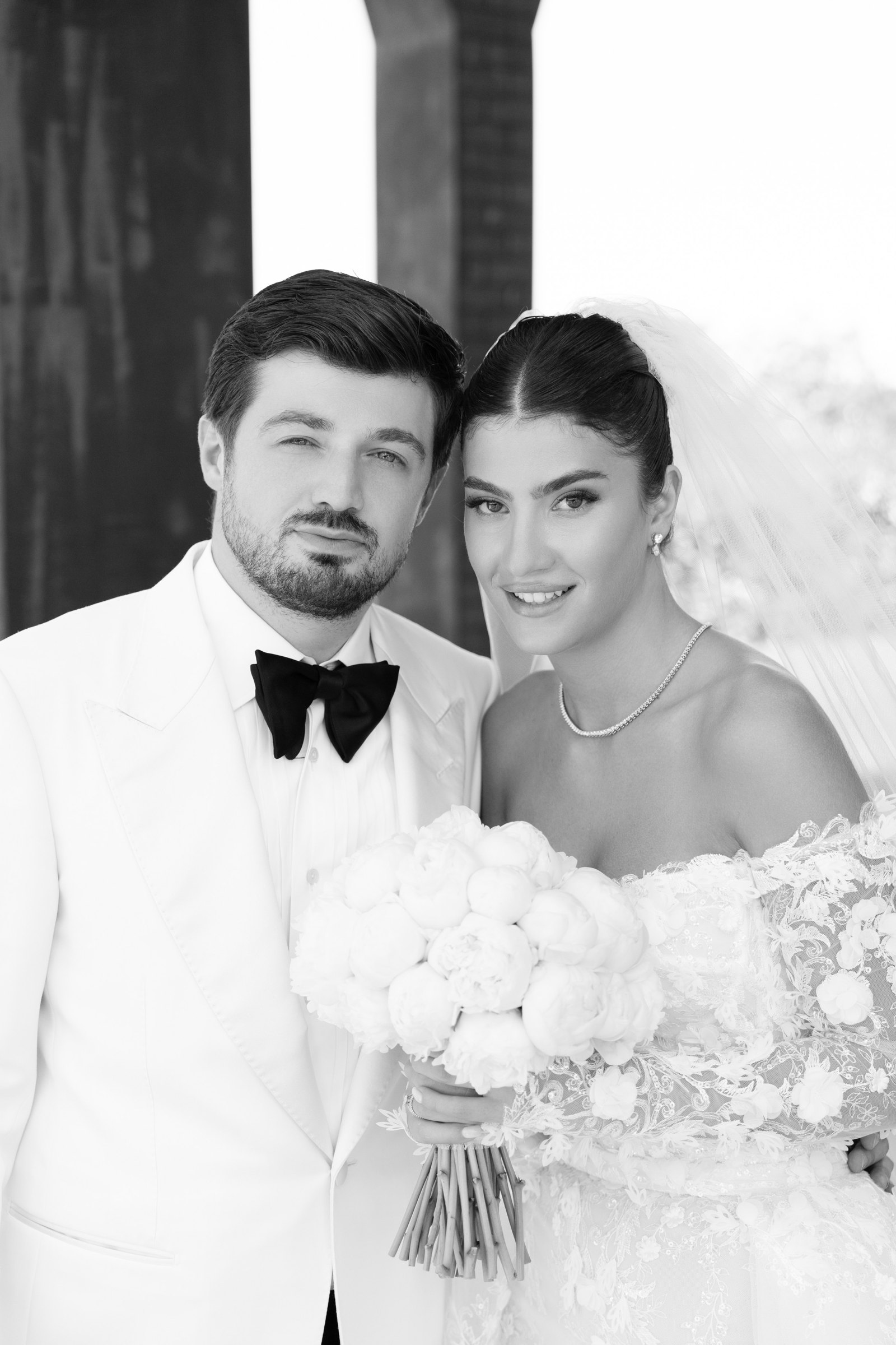 A portrait after the crowning, black and white