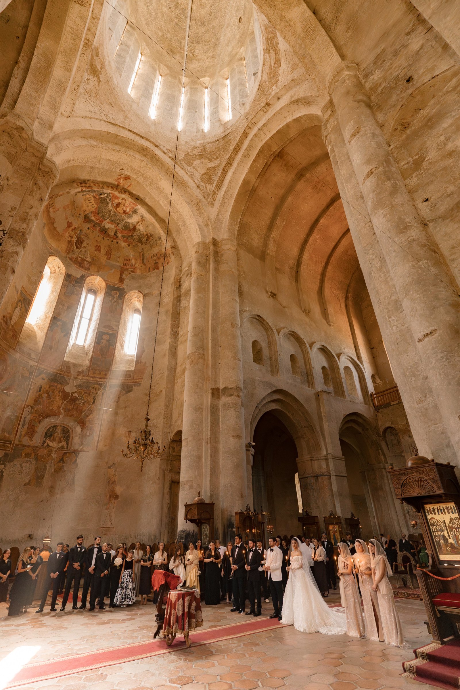 The ceremony inside the cathedral