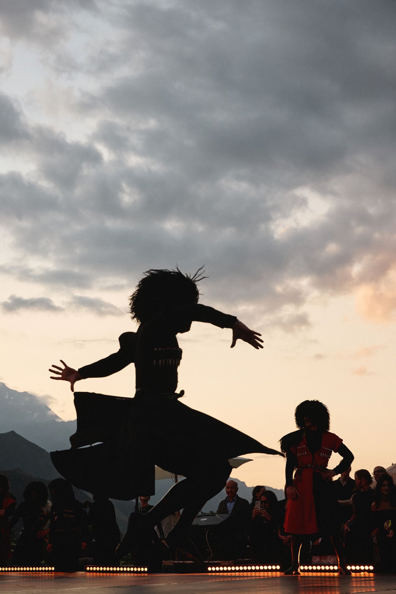 A dancer at sunset