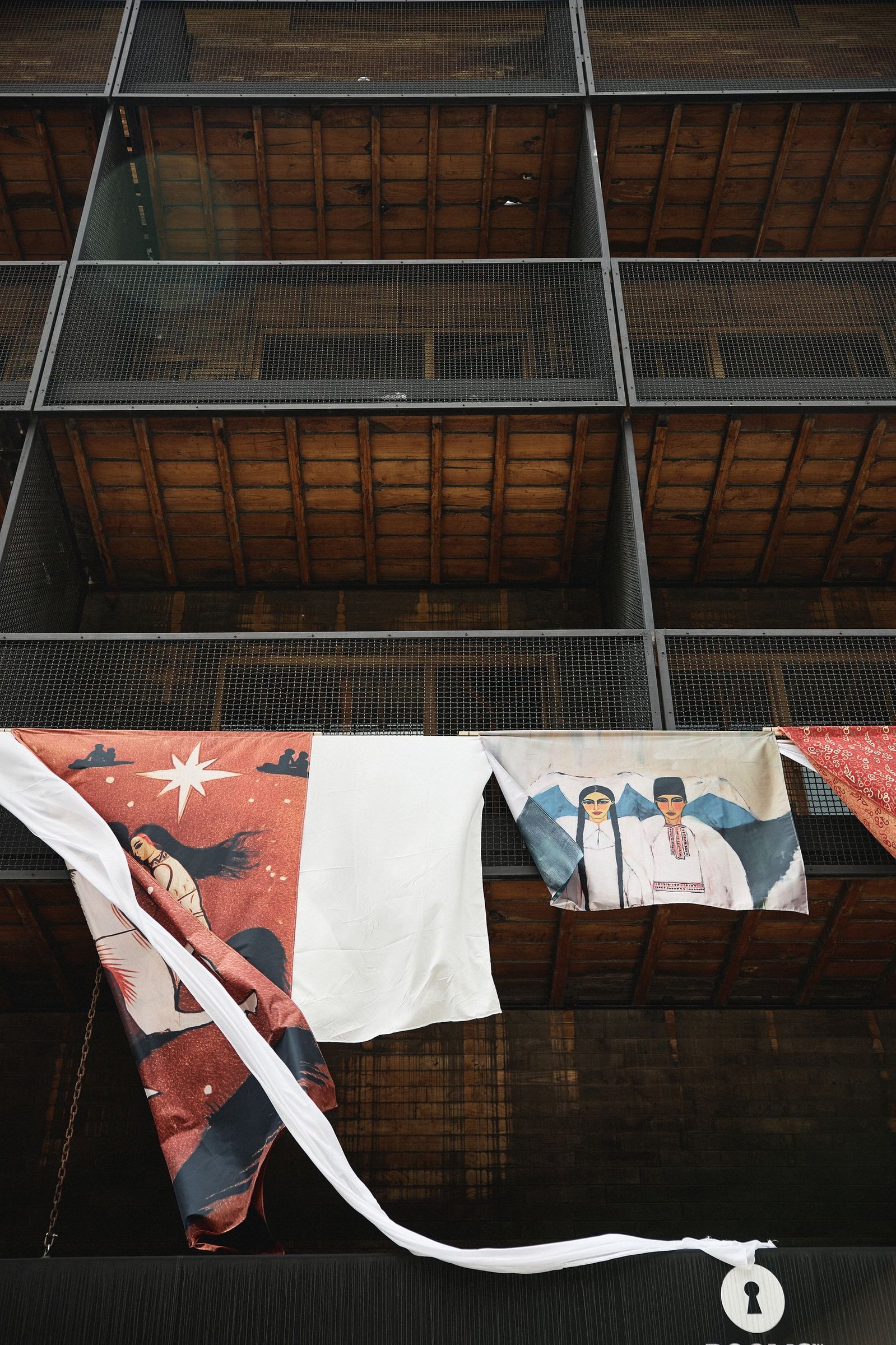 Banners on the facade